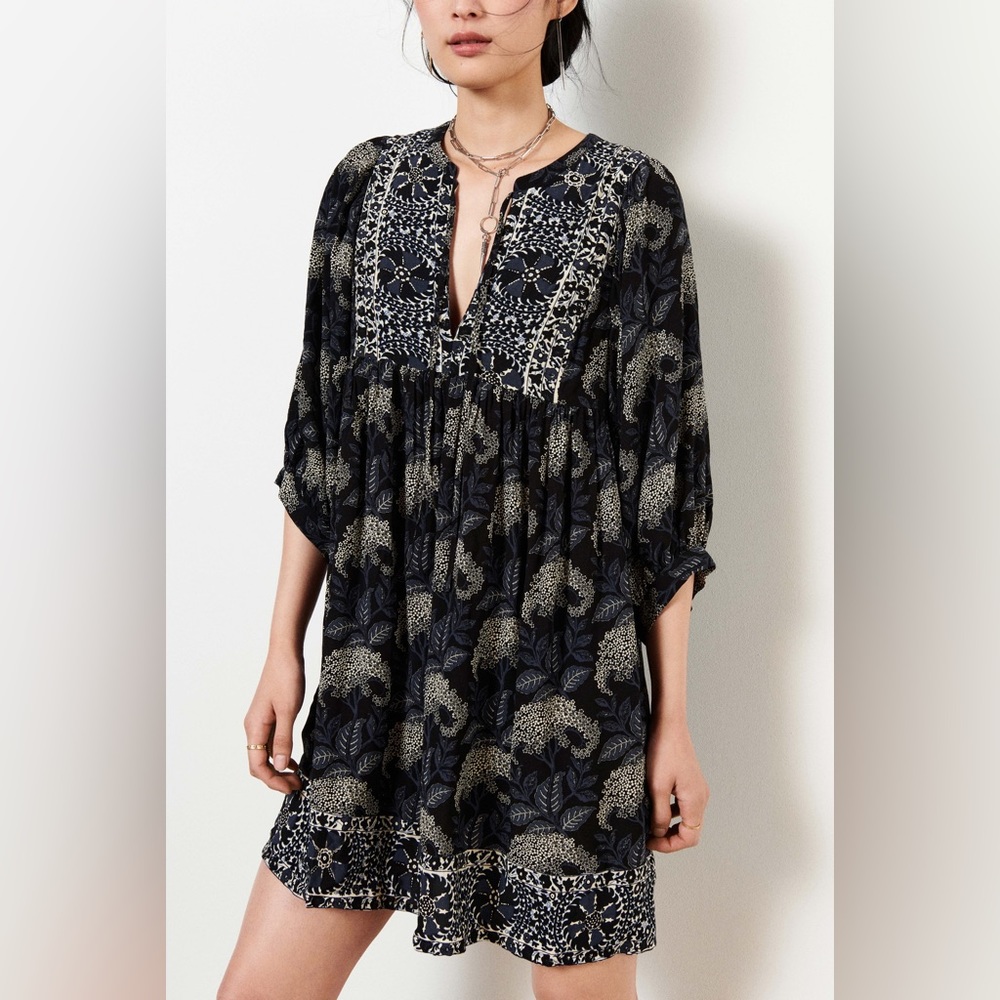 BA&SH GAIA DRESS / Navy Short A-Line Dress